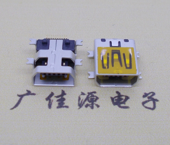 三乡镇迷你USB插座,MiNiUSB母座,10P/全贴片带固定柱母头