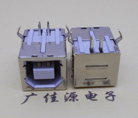 三乡镇USB BF90度母座 打印机接口 卧式插板DIP白胶