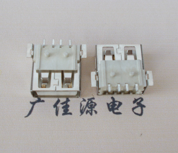 三乡镇USB AF方形脚 贴片母座 1.0/1.2柱子直边接口