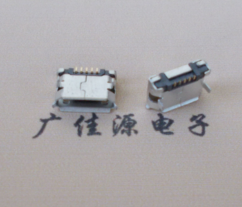 三乡镇Micro USB卷口 B型(无柱）插板脚间距6.4普通端子