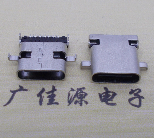 三乡镇卧式type-c24p母座沉板1.1mm前插后贴连接器