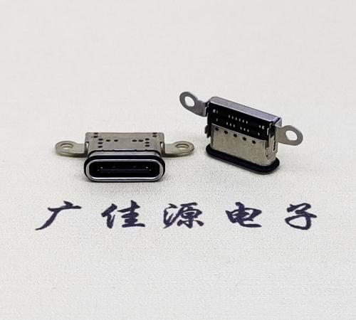 三乡镇USB 3.1C口.TYPE-C16P防水双排贴插座带螺丝孔